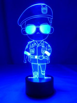 3D LED-Lampe Polizist Kinderzimmer-Lampe Tischlampe Wohnlicht Nachttischlampe Leuchte