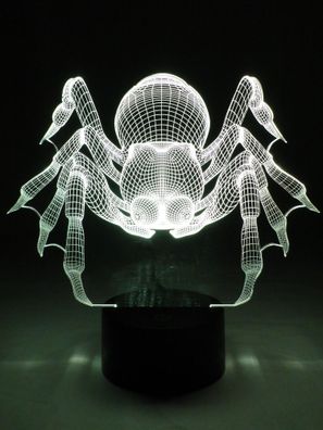 3D LED-Lampe Spinne Tischlampe Wohnlicht Nachttischlampe Farbwechsel Motivlampe