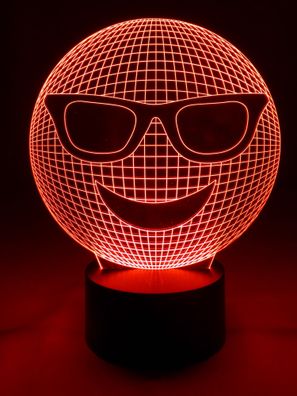 3D LED-Lampe Smiley Emoticons Mehrfarben Tischlampe Nachtlicht RGB Tischleuchte