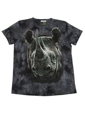 T-Shirt mit hochwertigem 3D Aufdruck-Motiv Nashorn als originelles Shirt in den Grö