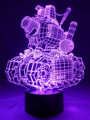 3D LED-Lampe lustiger Panzer Jugendzimmer Tischlampe Wohn-Licht Nachttischlampe