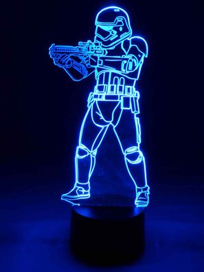 3D LED-Lampe Krieger Mehrfarben Wohnlicht Nachttischlampe Tischlampe Tischleuchte Mot