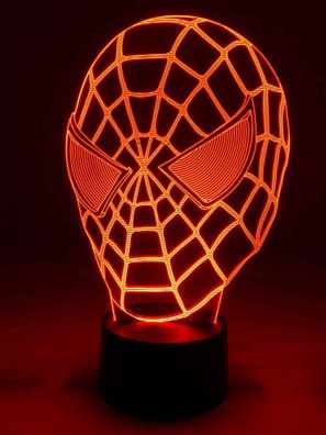 3D LED-Lampe Spinne Wohnlicht Multicolor Nachttischlampe Tischlampe Tischleuchte Kind