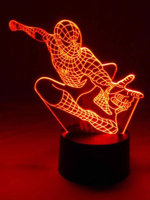 3D LED-Lampe Spinne Mehrfarbenlicht Tischlampe Wohnlicht Tischleuchte Kinderzimmerlam