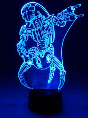 originelle 3D LED-Lampe Kampf-Droide Mehrfarben-Tischlampe Tischleuchte Lampen