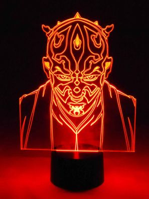 3D LED-Lampe Alien Teufel Nachttischlampe Tischlampe Tischleuchte Wohnlicht Motivlamp