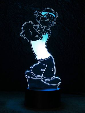 3D LED Lampe Mehrfarben-Lich niedliche Kinderzimmerlampe Seemann Wohnlicht Nachttis