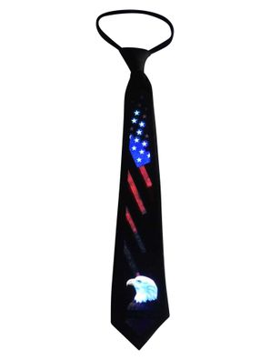 leuchtende blinkende LED Krawatte USA Karneval Fasching Fastnacht Party
