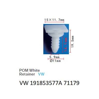 10 x VW 191853577A 71179 Befestigungstülle Druckknopf Klammer Klips