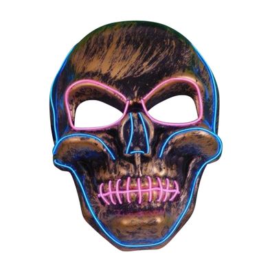 Led Leucht-Maske Totenkopf Halloween Gesichtsmaske Skull Karneval Fasching Maskerade
