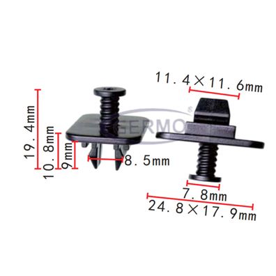 10 x WHT005263 Befestigungs-Clip Spreitzniet VW Stoßstange hinten Passat Golf Craft