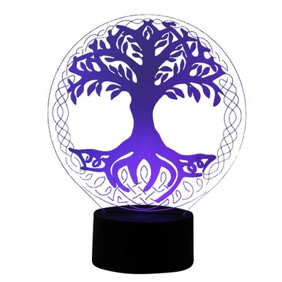 3D Lampe Baum des Lebens illusion LED Tischlampe Deko Wohnlicht