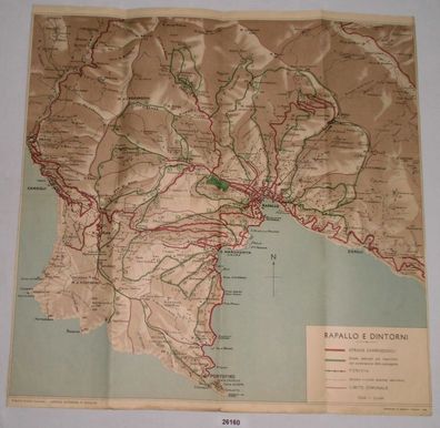 Landkarte: Rapallo e dintorni (Rapallo und Umgebung)