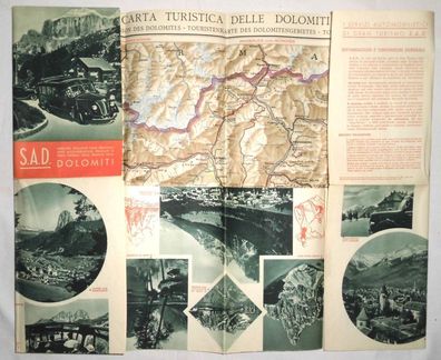 Carta Turistica Delle Dolomiti (Touristenkarte des Dolomitengebietes)