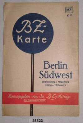 BZ Karte Nr. 27: Berlin Südwest, Brandenburg, Magdeburg, Cöthen, Wittenberg