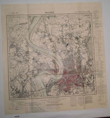 Landkarte: Düsseldorf ($ cm-Karte) Meßtischblatt 4706