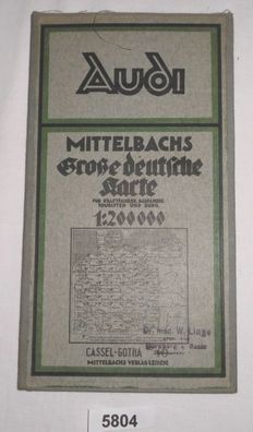 Mittelbachs Große deutsche Karte für Kraftfahrer, Radfahrer, Touristen und Büro Nr. 4