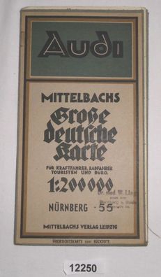 Mittelbachs Große deutsche Karte für Kraftfahrer, Radfahrer, Touristen und Büro Nr. 5