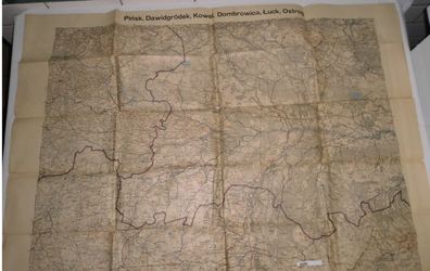 Landkarte: Pinsk, Dawidgrodek, Kowel, Dombrowica, Luck, Ostrog