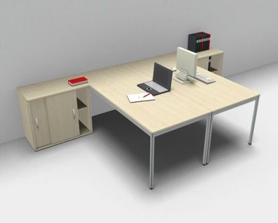 Doppelarbeitsplatz GD12 Büromöbel Schreibtisch Bürotisch Doppelschreibtisch