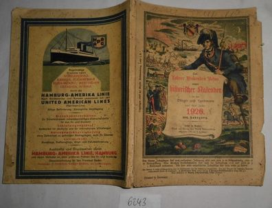 Historischer Kalender 1926 Des Lahrer hinkenden Boten