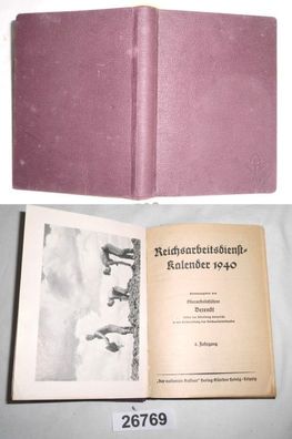 Reichsarbeitsdienstkalender (Reichsarbeitsdienst-Kalender) 1940, 2. Jahrgang