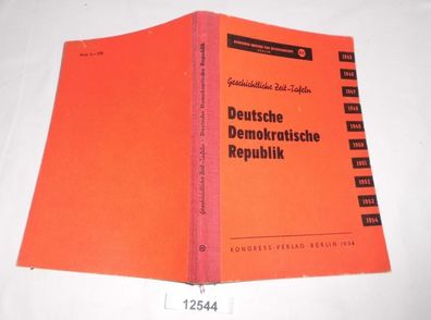 Geschichtliche Zeittafeln Deutsche Demokratische Republik