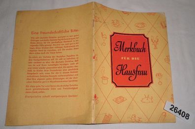 Merkbuch für die Hausfrau (Rezepte mit deutscher Gelantine)