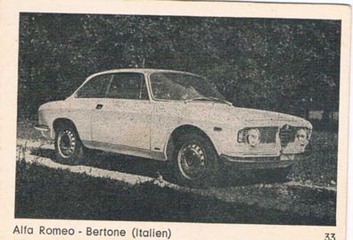 Sammelbild Pappe Auto Alfa Romeo Bertone Nr 33