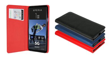 cofi1453® Elegante Buch-Tasche Hülle Smart Magnet kompatibel mit Sony Xperia 1 ...