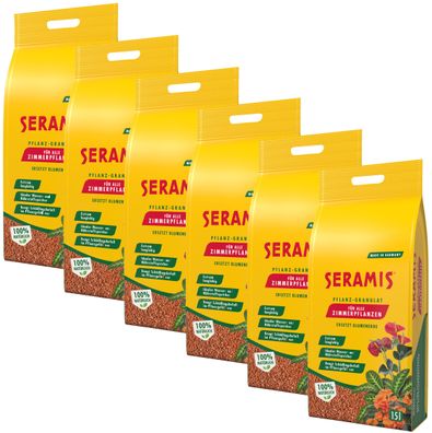 6 x Seramis® Pflanz-Granulat für Zimmerpflanzen, 15 Liter