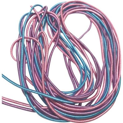 Elastikband lila-pink-blau, 6 m, Ø 2 mm