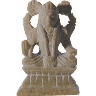 Lakshmi Speckstein natur 9,5 cm Figur Statue Skulptur Göttin Hinduismus Indien