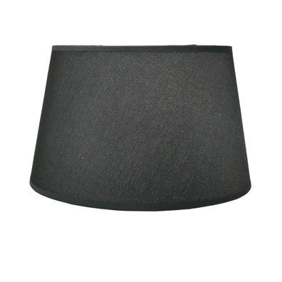 Lampenschirm Leinenoptik Schwarz Oval Nordisch Baumwolle/ Polyester H 26,5 cm