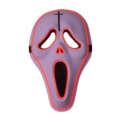 leuchtende LED Maske Scream Halloween Gesichtsmaske Karneval Fasching Masken