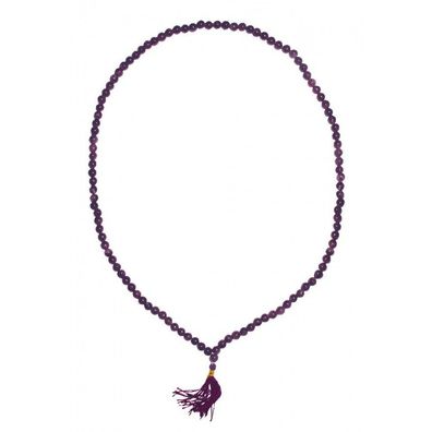 Japa Mala Amethyst 108 Perlen Buddhistische Gebetskette Gebetsband Mala-Kette