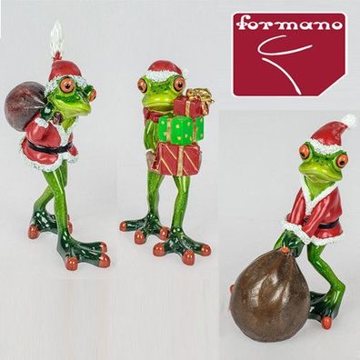 Formano Deko Figur Frosch Nikolaus Weihnachten Geschenk Sack rot grün orange