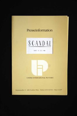 Scandal - Bridget Fonda - Joanne Whalley - Presseheft + 8 Pressefotos
