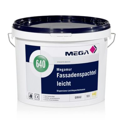 MEGA 640 Megamur Fassadenspachtel leicht 10 Liter grau