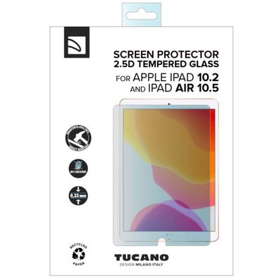 Tucano 9h Hartglas für Apple iPad 10.2 und iPad Air 10.5 Panzer Schutzglas Glas