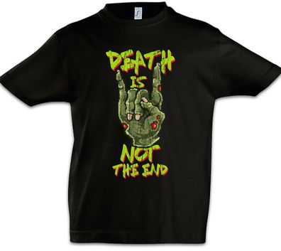 Death Is Not The End Kinder Jungen T-Shirt 8 Bit Nerd Fun Zombie Metal Fist Faust