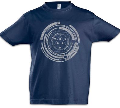 Technology Circle Kinder Jungen T-Shirt Spirale Msytik Labyrinth Esoterik Kreisel