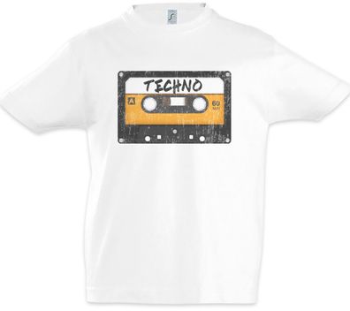 Tape Techno Kinder Jungen T-Shirt Cassette Techno MC DJ Audio Electro Synthesizer