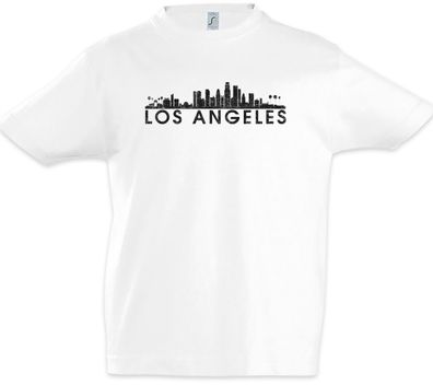 Skyline Los Angeles Kinder Jungen T-Shirt Fun United States of America USA US Flag