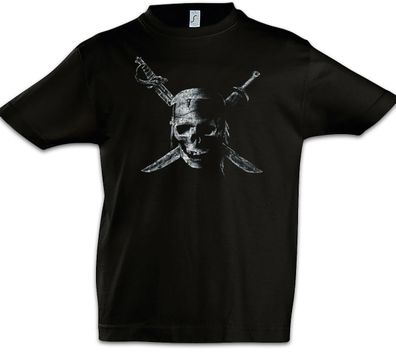 Pirate Skull Kinder Jungen T-Shirt Piraten Schiff Segler Pirat Karibik Teach Vane