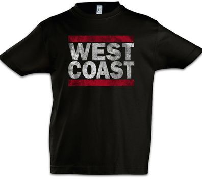 West Coast Kinder Jungen T-Shirt Fun Usa United States New City Side East Westküste