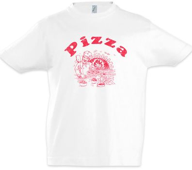 Pizza Box II Kinder Jungen T-Shirt Maker Fun Symbol Logo Pizzeria Italien Pizzabäcker