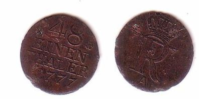 1/48 Taler Billon Münze Preussen 1777 A