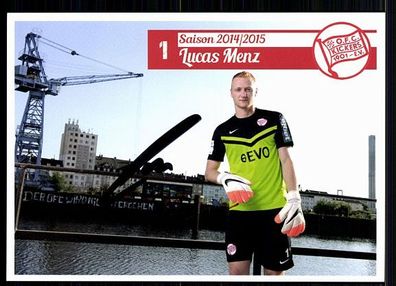 Lucas Menz Kickers Offenbach 2014-15 Original Signiert + A 87106