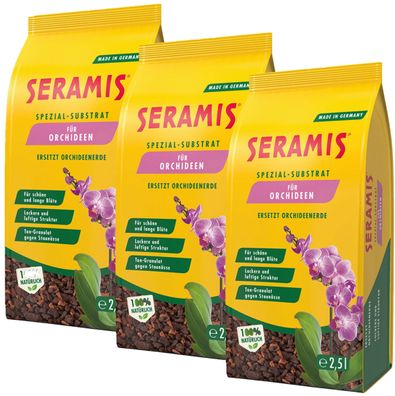 3 x Seramis® Spezial-Substrat für Orchideen, 2,5 Liter